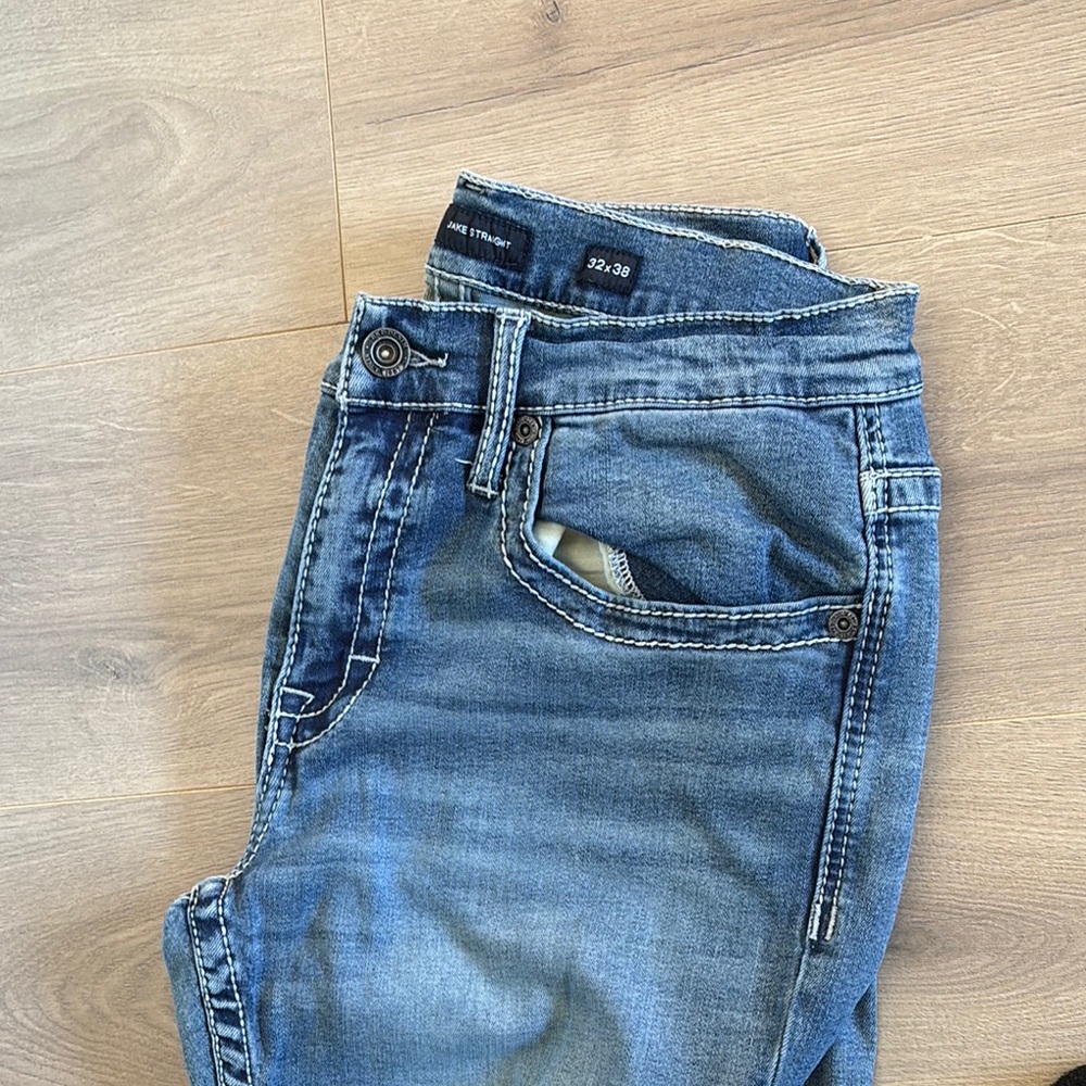 BKE Blue Slim Straight Jeans